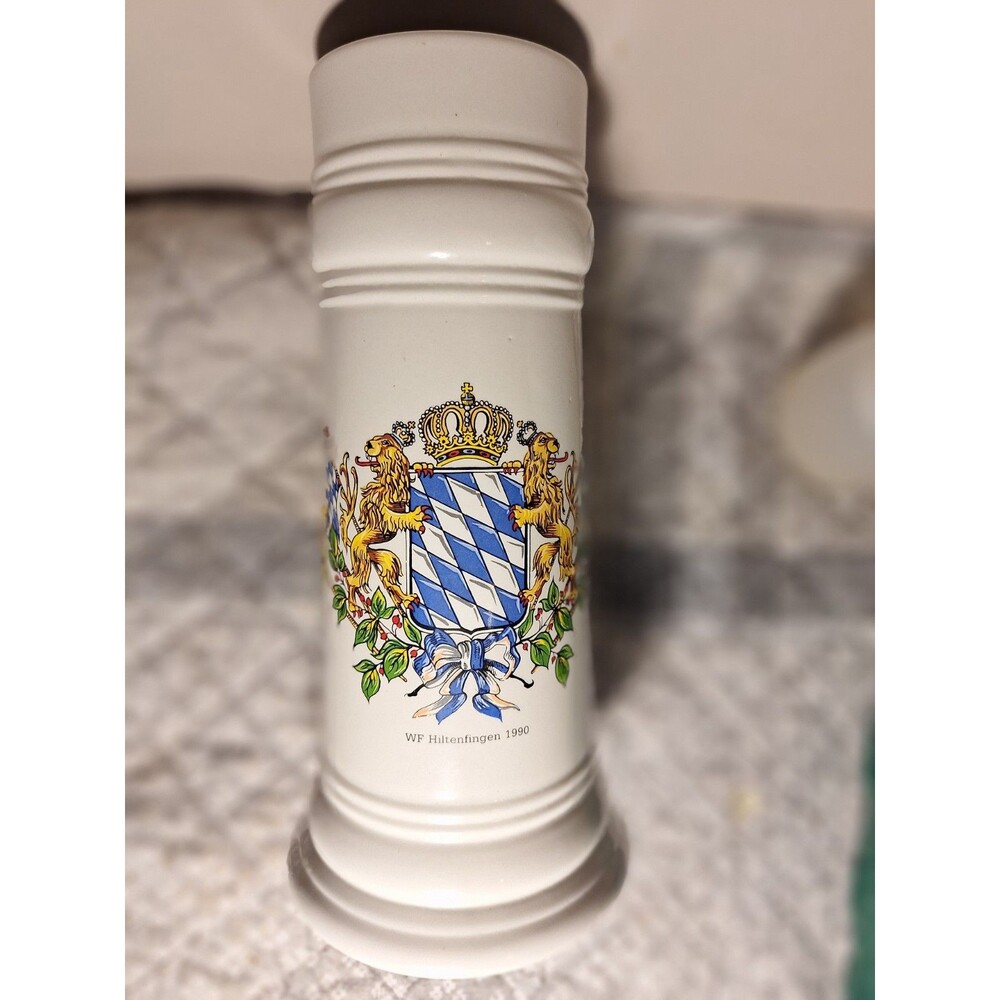 WF Hiltenfingen 1990 German Beer Stein Collectible Vintage 8-1/2" Tall